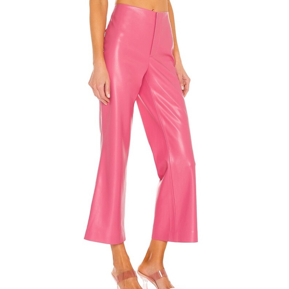 Pink leather pants (Alice + olivia)